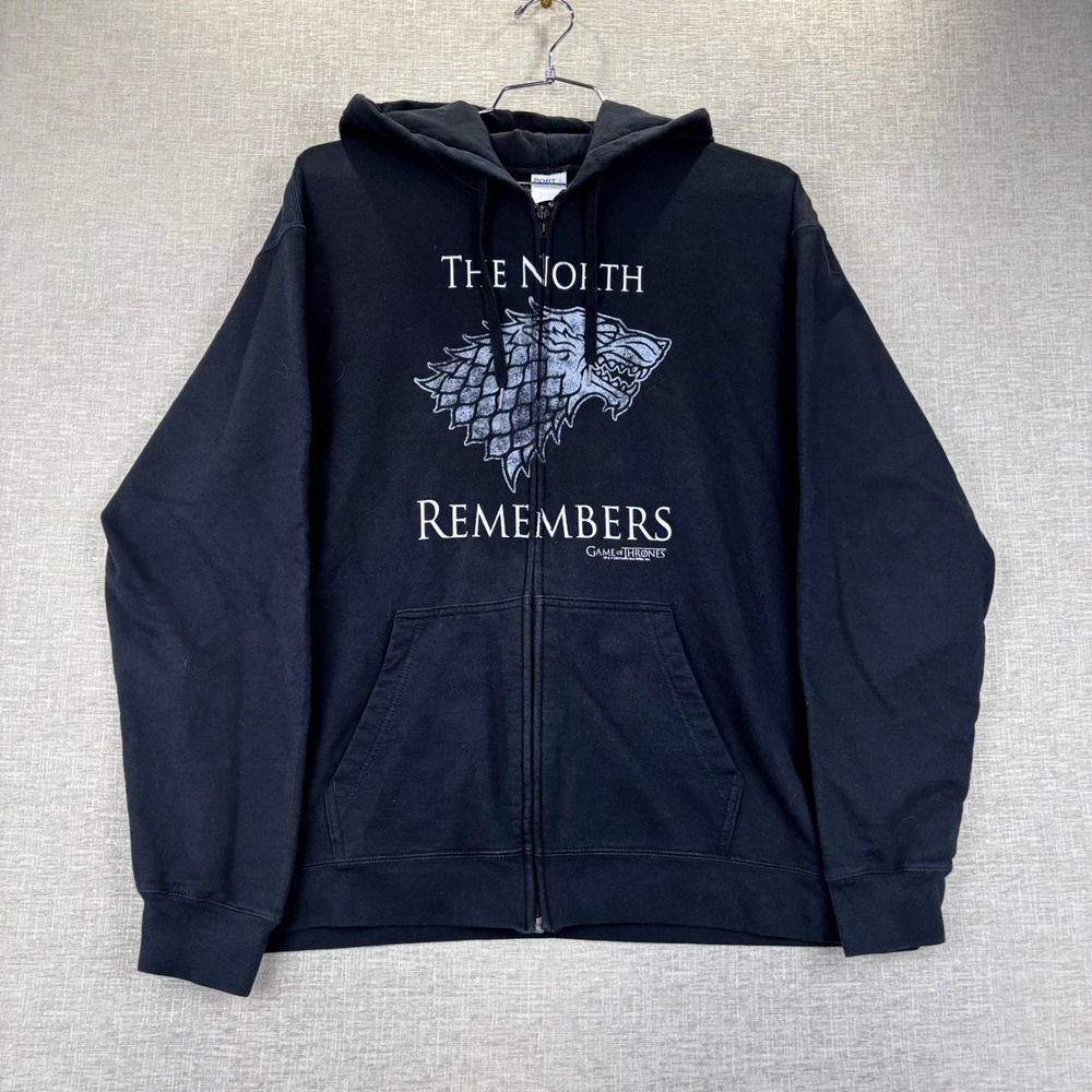 Port & Company Game of Thrones The North Remembers Zip Hoodie Mens XL Black